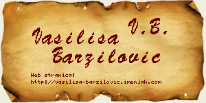 Vasilisa Barzilović vizit kartica